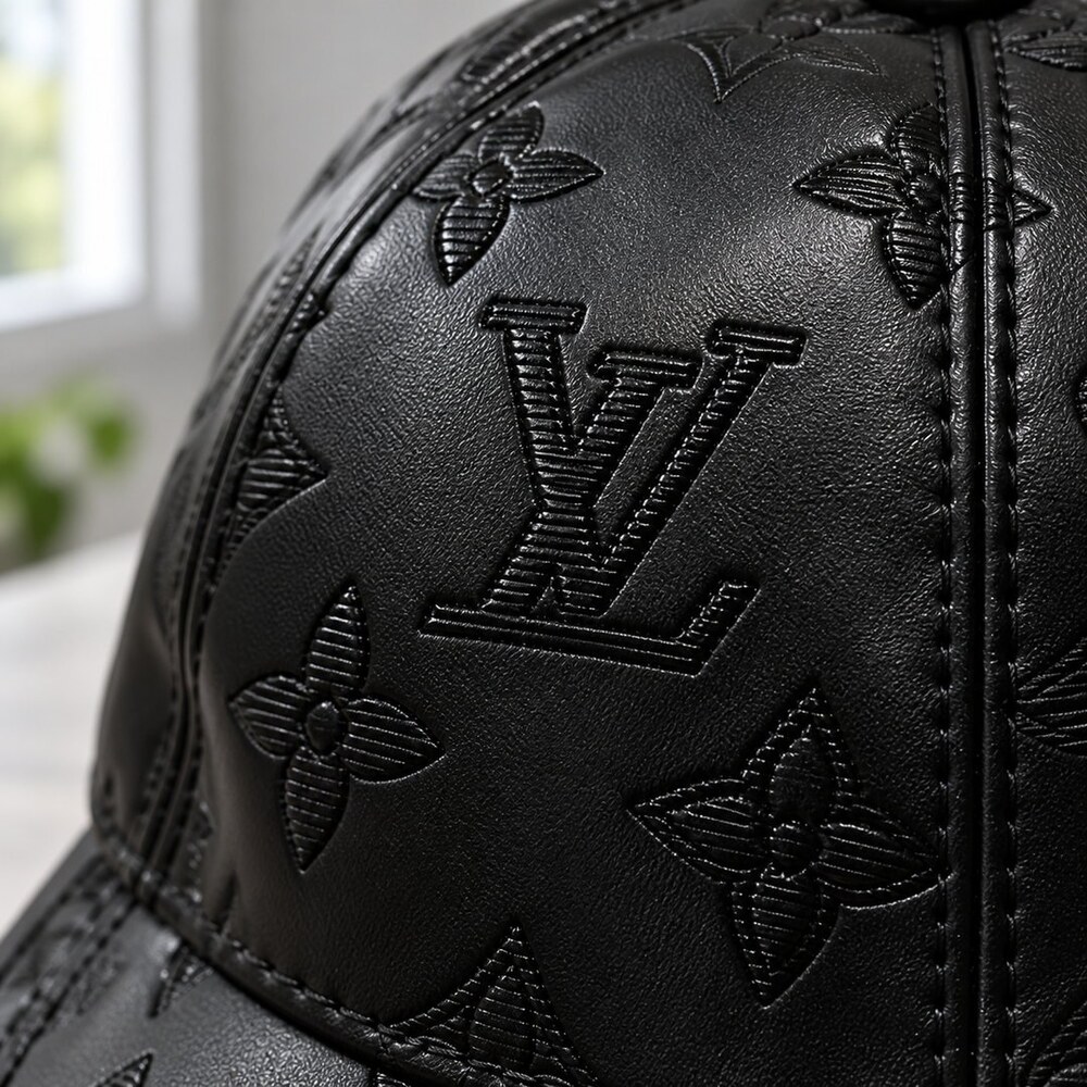 Louis Vuitton Black Tonal Monogram Cap - Picture 5 of 6
